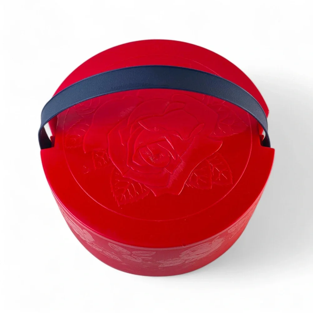 Vintage Tri-Chem Liquid Embroidery Set - Red Rose Carrying Case & Multi-Color...